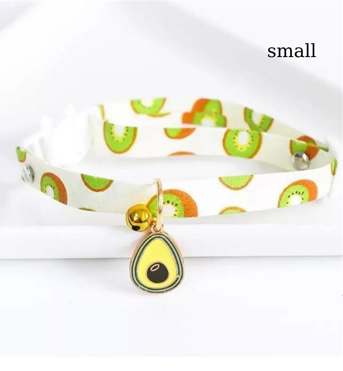 Kedi ve Köpek Boyun Tasması Avocado  Desenli S Bushop 
