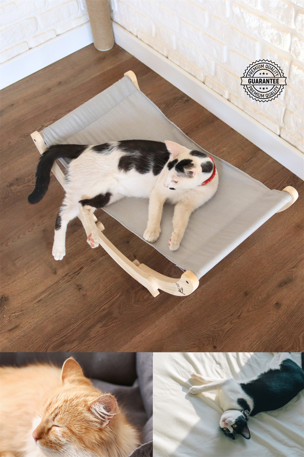 Kedi yatağı ve Kedi şezlongu İkisi Bir Arada, kedi hamağı, Ahşap Kedi Yatağı, Köpek Yatağı, BuShop Elephant 