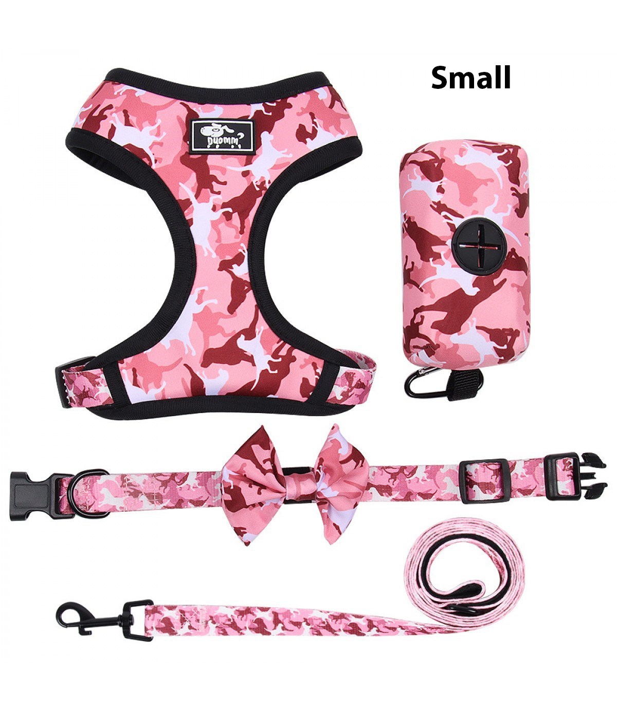 Köpek Göğüs tasması  Koşu Takımı Dörtlü set BuShop S Pembe