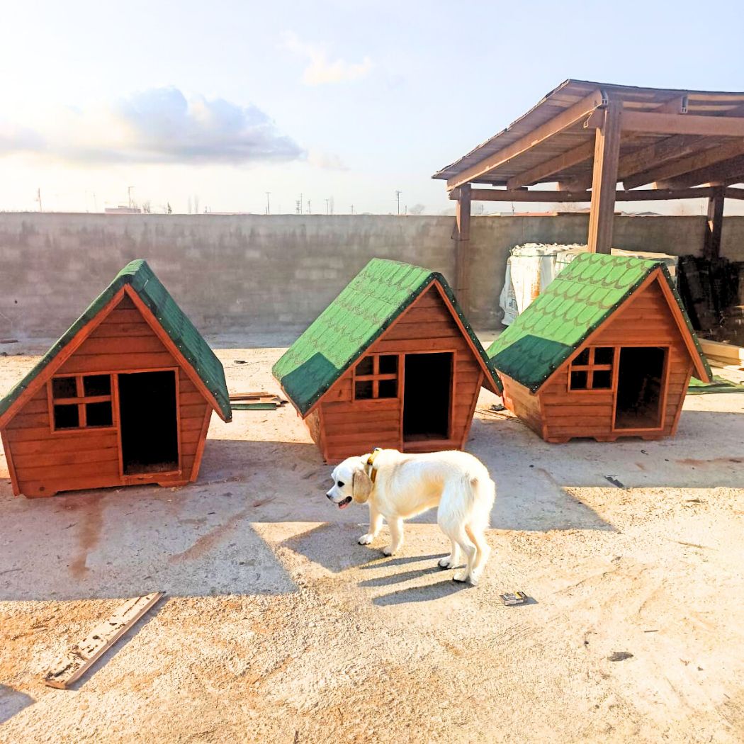 Köpek Kulübesi ve evi lüx ahşap ısı yalıtımlı su geçirmez,Doğal Ahşap