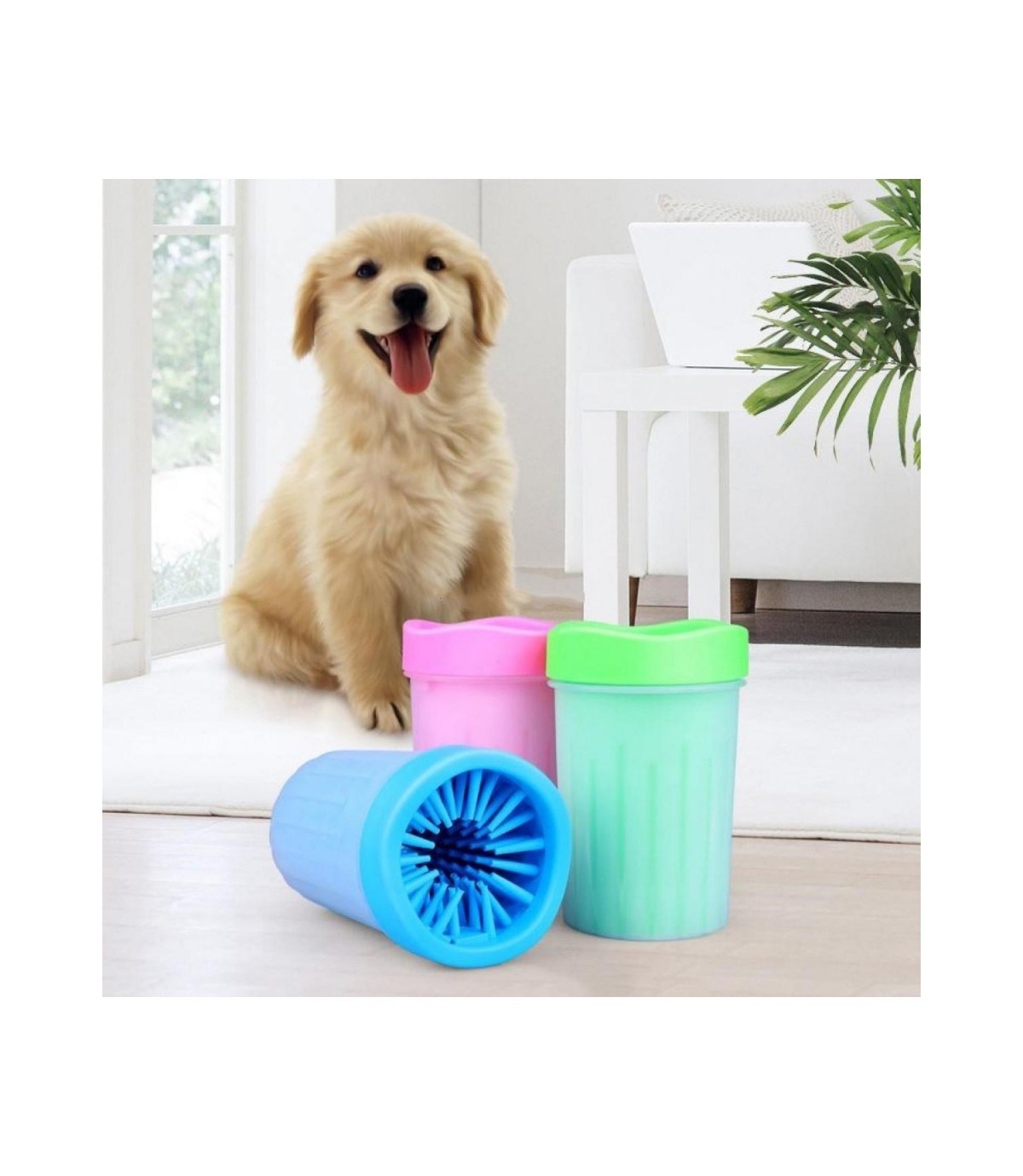 Köpek Pati Temizleme Aparatı Kir Temizleyici Silikon Fırça Pembe