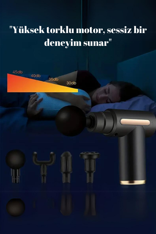 Masaj aleti boyun masaj aleti sırt masaj aleti masaj tabancası  usb şarj edilebilir 4 başlık