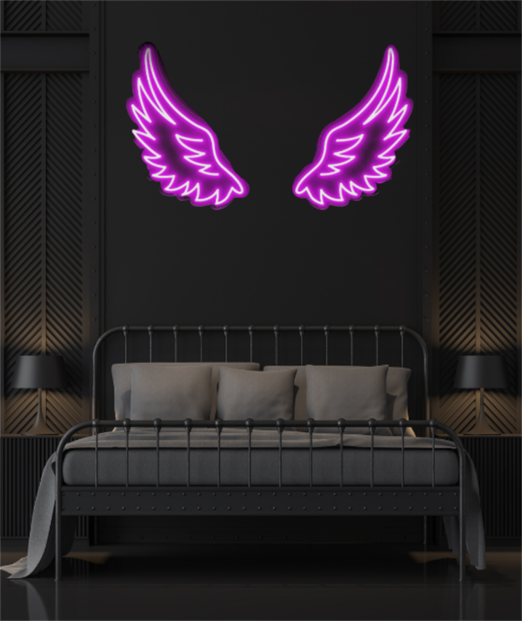 Melek kanadı Neon led tabela, Parti temalı duvar , Doğum günü, dekorasyon odası, Ev, Parti