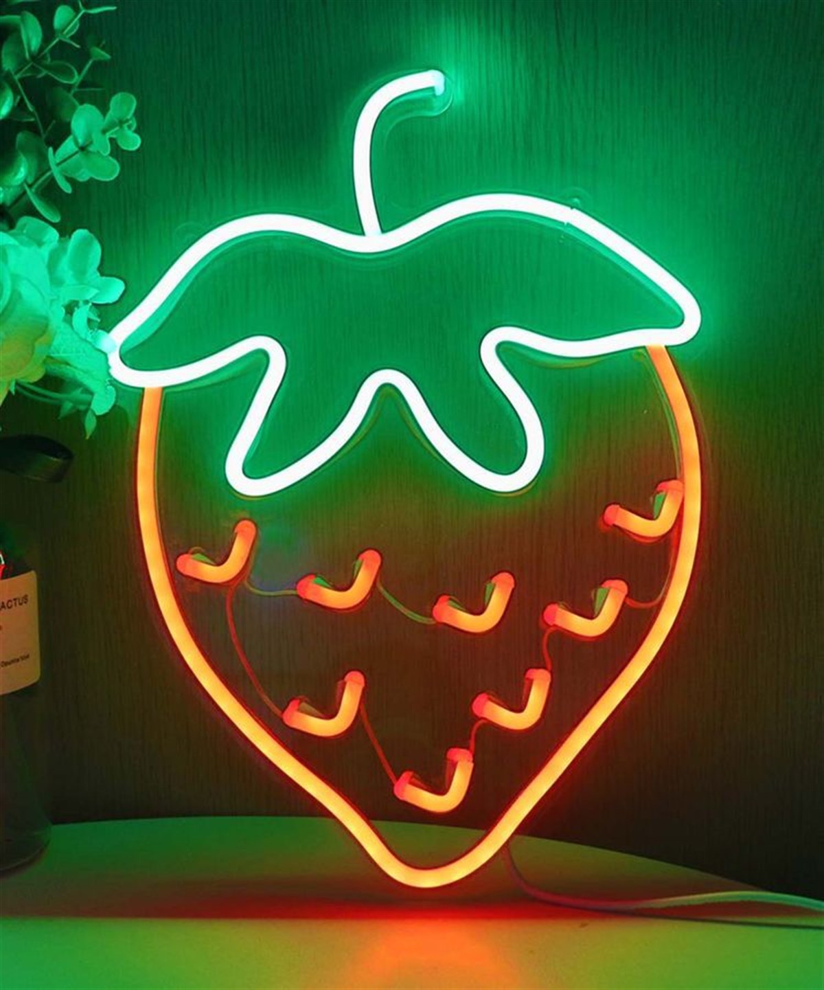 Neon, Çilek temalı duvar , Doğum günü, dekorasyon odası, Ev, Parti, mağaza