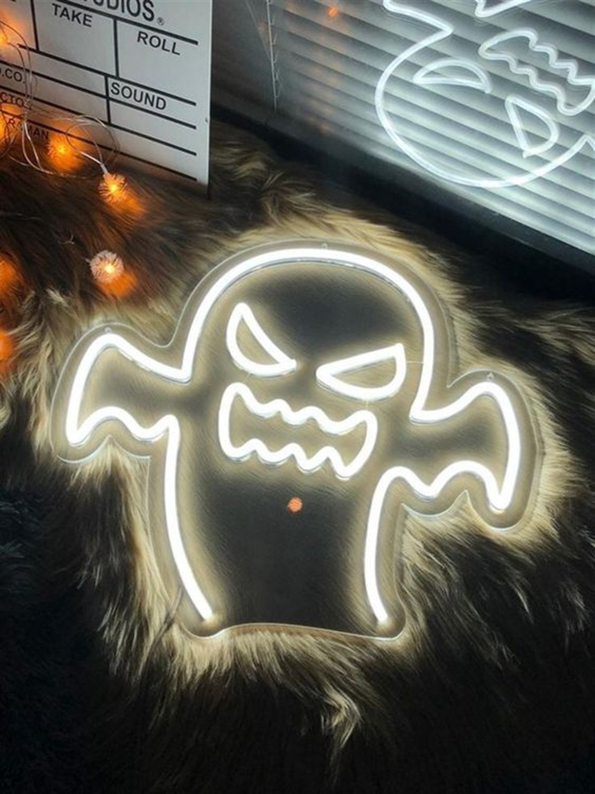 Neon Hayalet ,halloween temalı duvar askılı, Doğum günü, dekorasyon odası, Ev, Parti, mağaza
