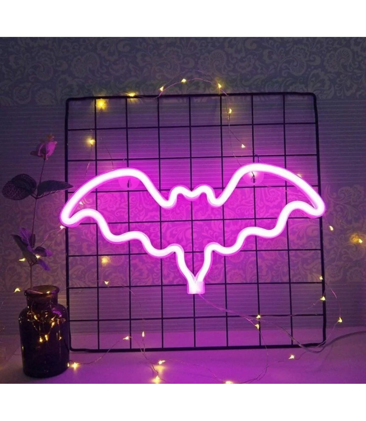 Neon led batman kuş temalı duvar süsleri, led neon pano, bar, clup, çocuk odası mükemmel dekor