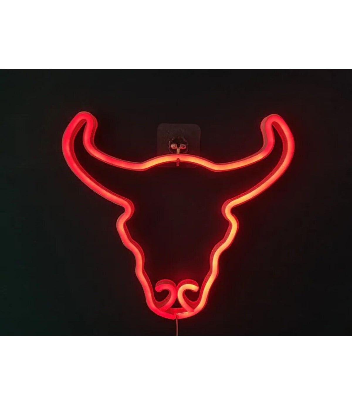 Neon led ışık boğa, et temalı duvar süsü,dekor, tabelası, kasap ,restoran neon led, sahne dekor