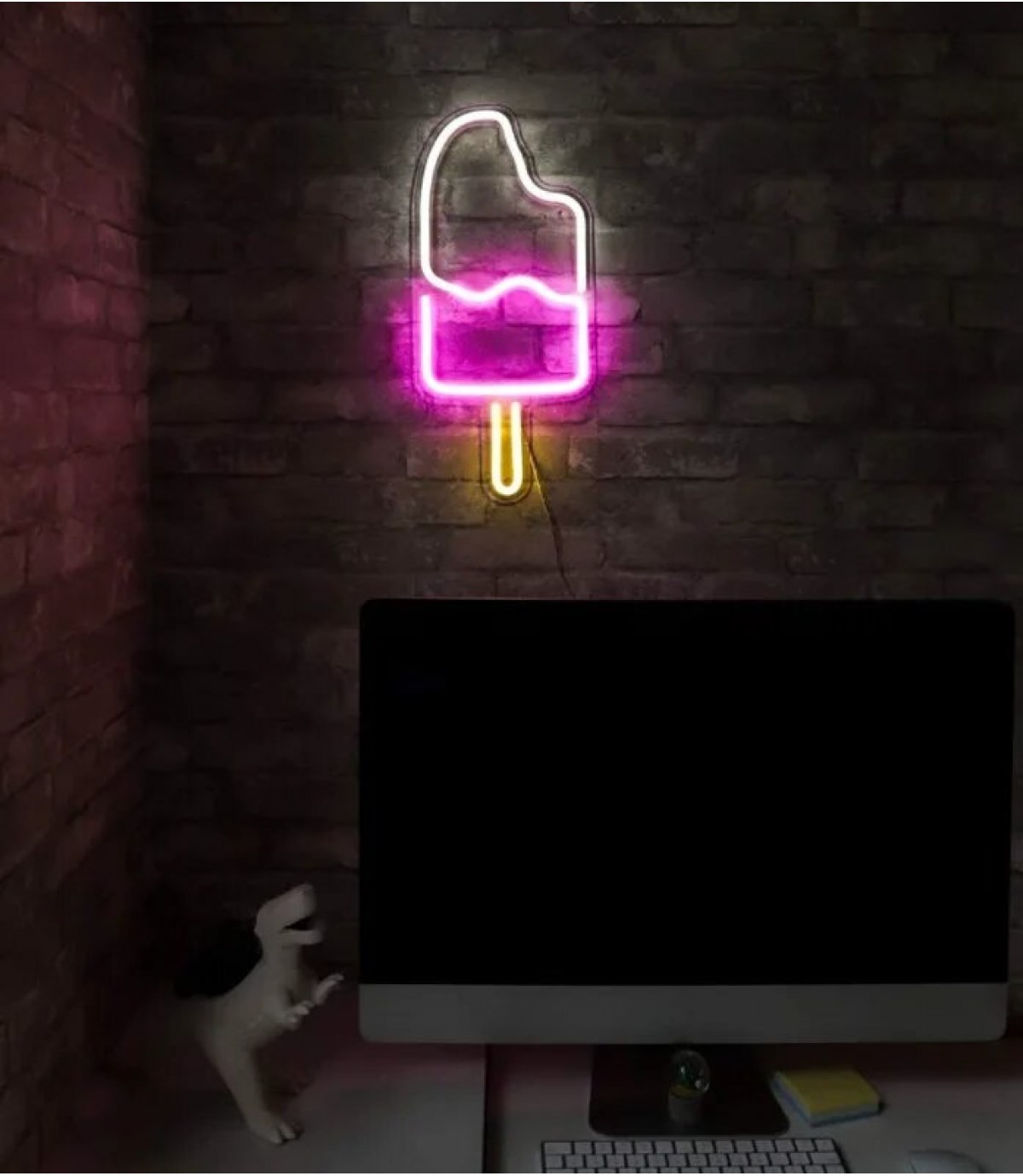 Neon led ışık dondurma temalı duvar süsü,dekoru, tabelası, bar, ev,restoran, market led neon dekoru