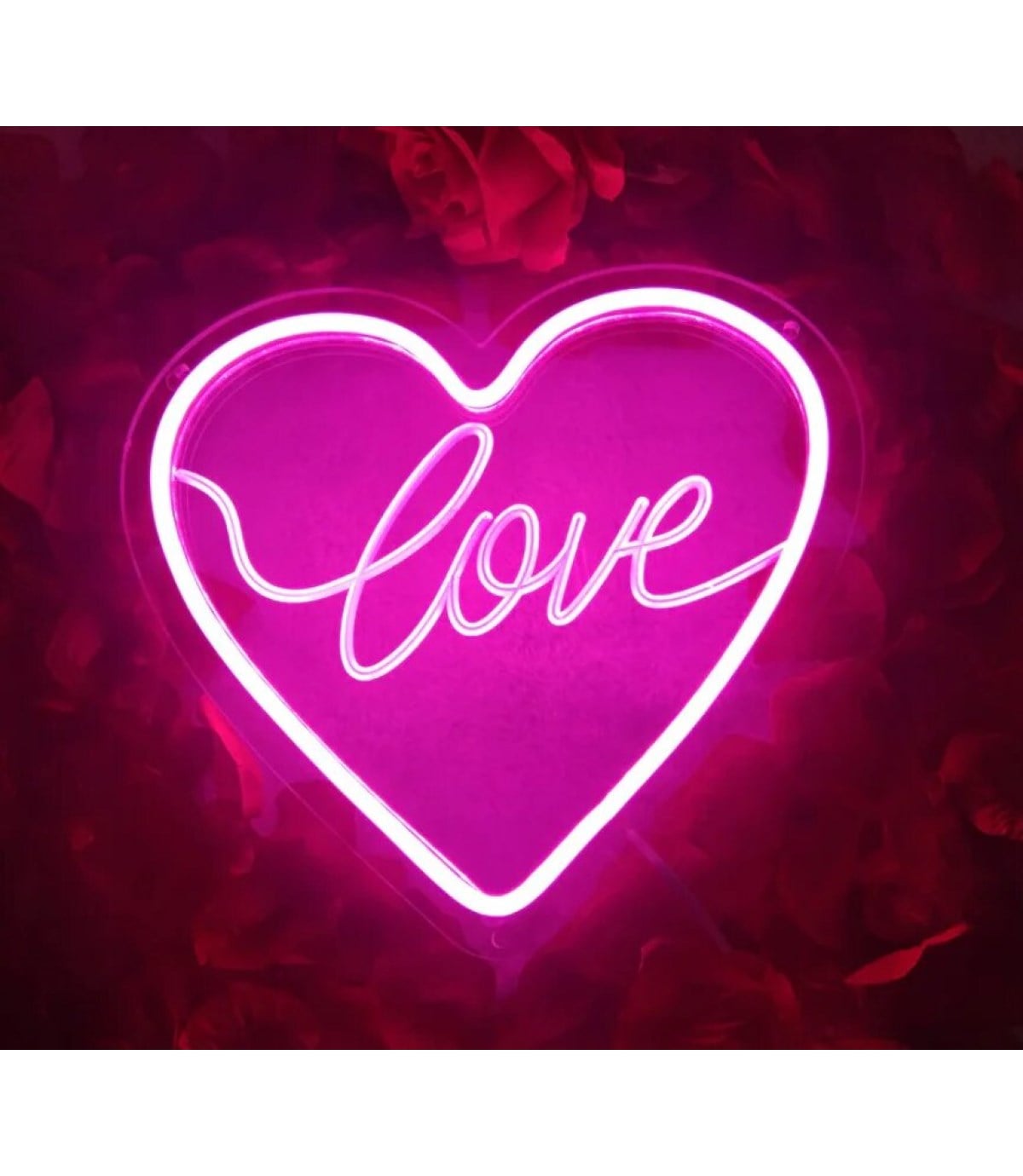 Neon led ışık,kalp temalı duvar süsü,dekoru, tabelası, kişiye özel yazı ve neon rengi seçilebilir.