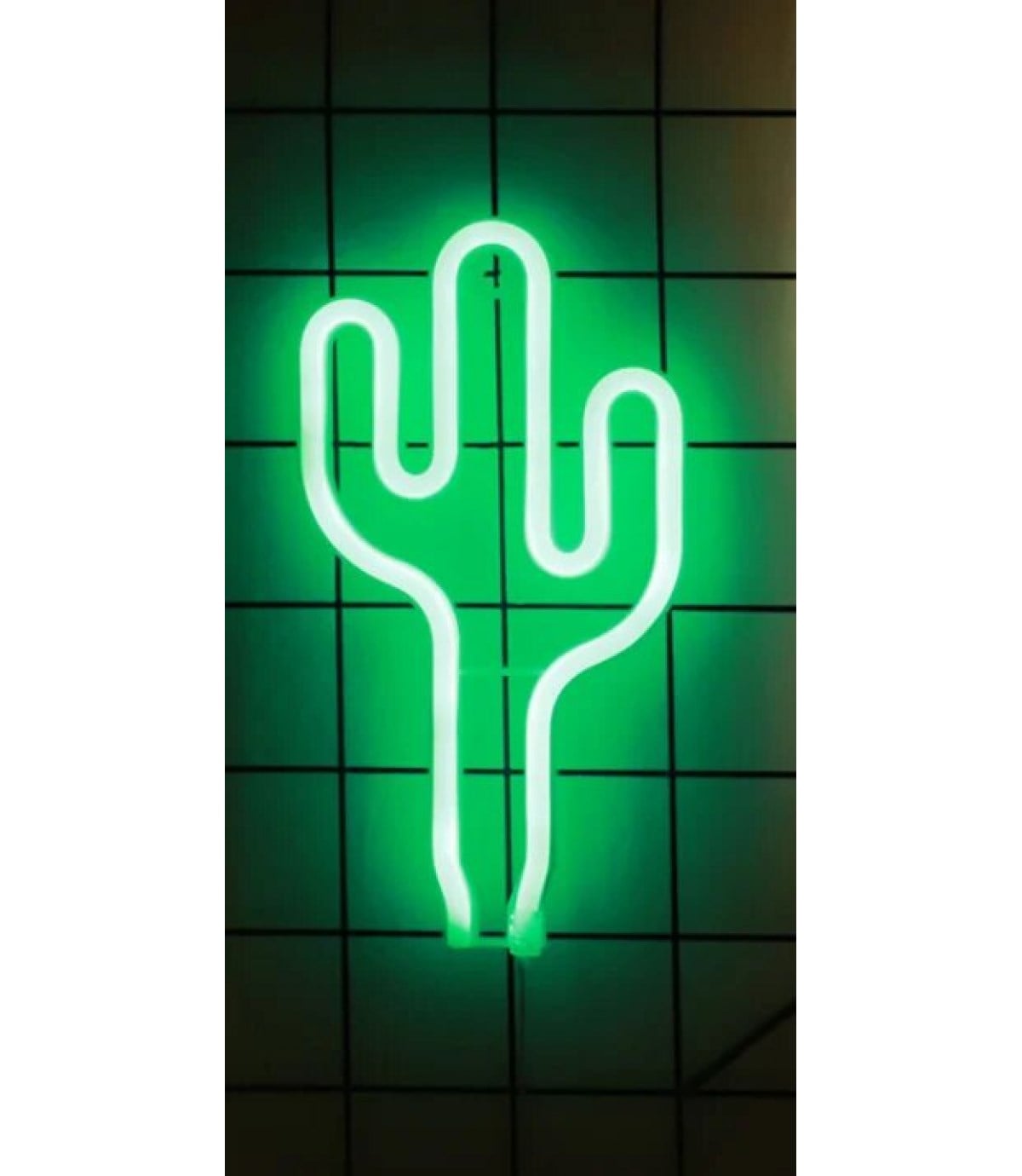 Neon led kaktüs temalı duvar süsleri, dekorasyon odası, kafe, restoran , bitki neon duvar dekoru