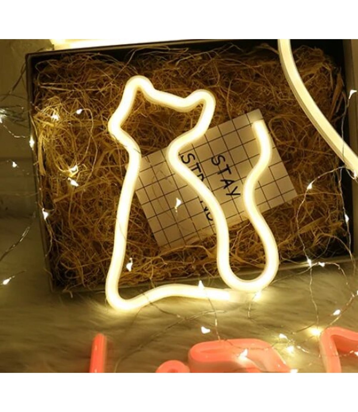 Neon led kedi,pet temalı duvar süsleri, led neon pano,dekorasyon odası, kafe, veteriner, ev dekoru