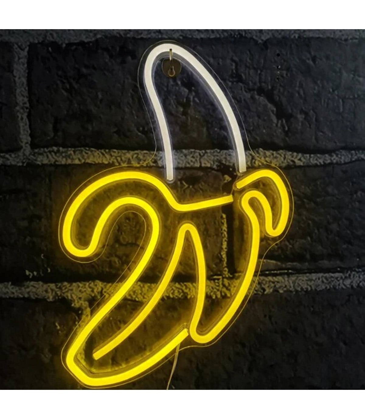 Neon led muz banana, temalı duvar süsleri,led neon tabela , dekorasyon, manav, market, gece lambası