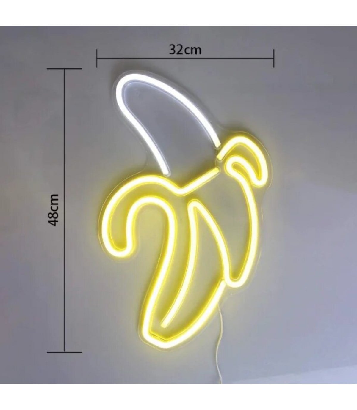 Neon led muz banana, temalı duvar süsleri,led neon tabela , dekorasyon, manav, market, gece lambası