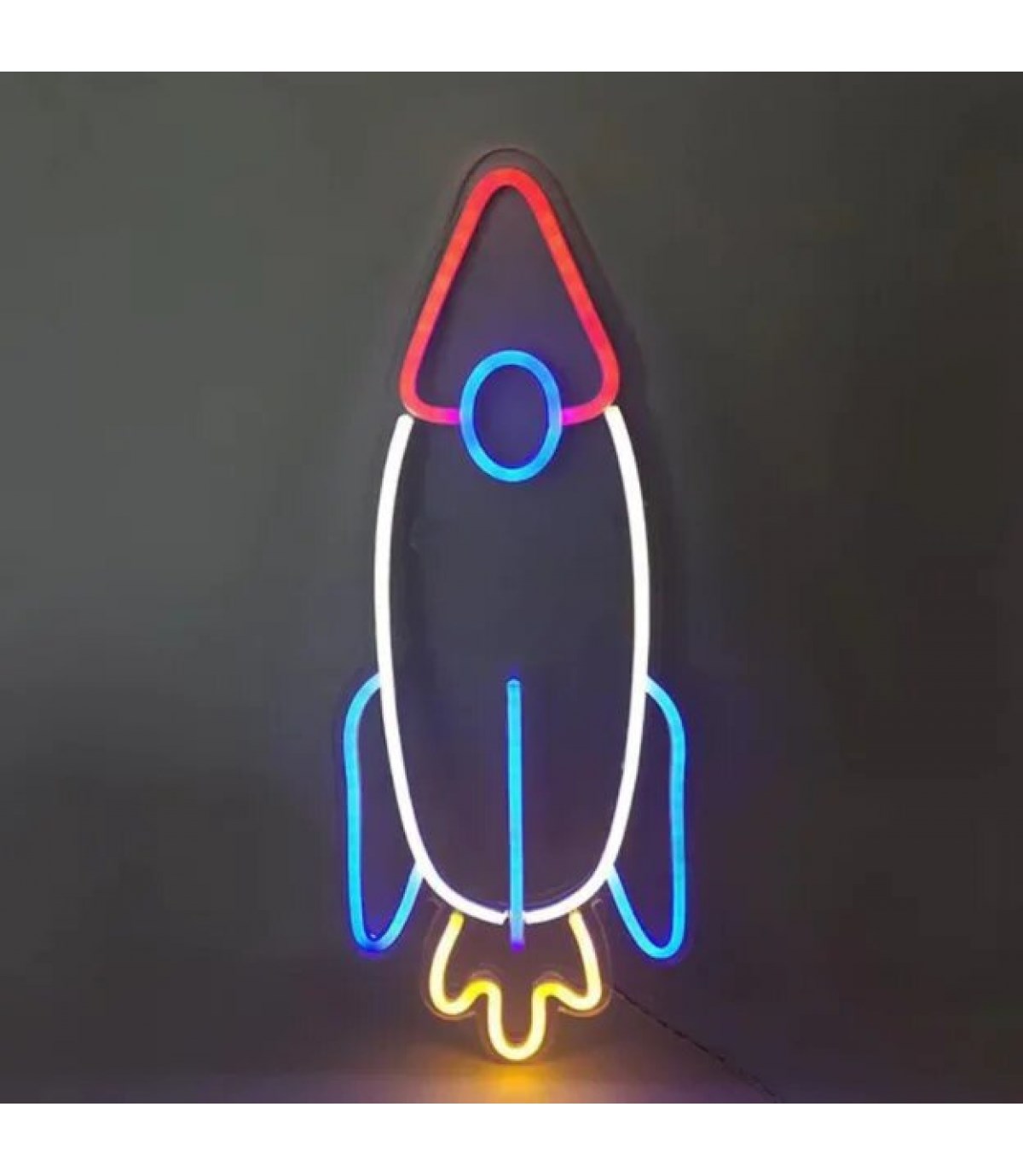 Neon led roket, uzay temalı duvar süsleri, Doğum günü, dekorasyon odası, Bar, Ev, Parti, çocuk oda