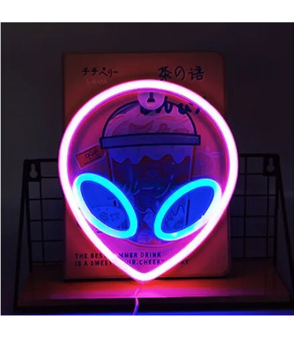 Neon led uzaylı, ufo , temalı duvar askılı,led neon tabela Doğum günü,Ev, dekorasyon odası,