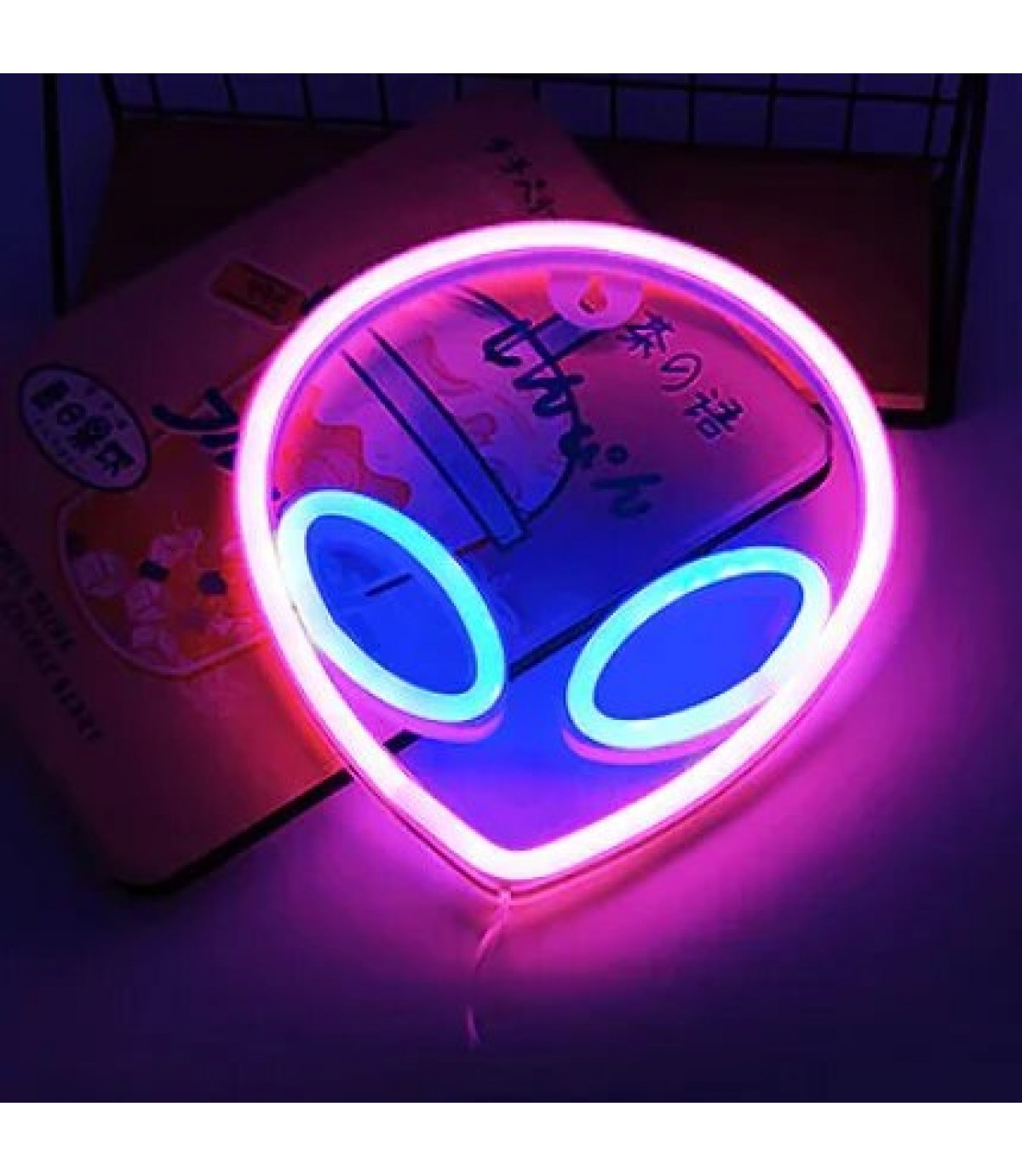 Neon led uzaylı, ufo , temalı duvar askılı,led neon tabela Doğum günü,Ev, dekorasyon odası,