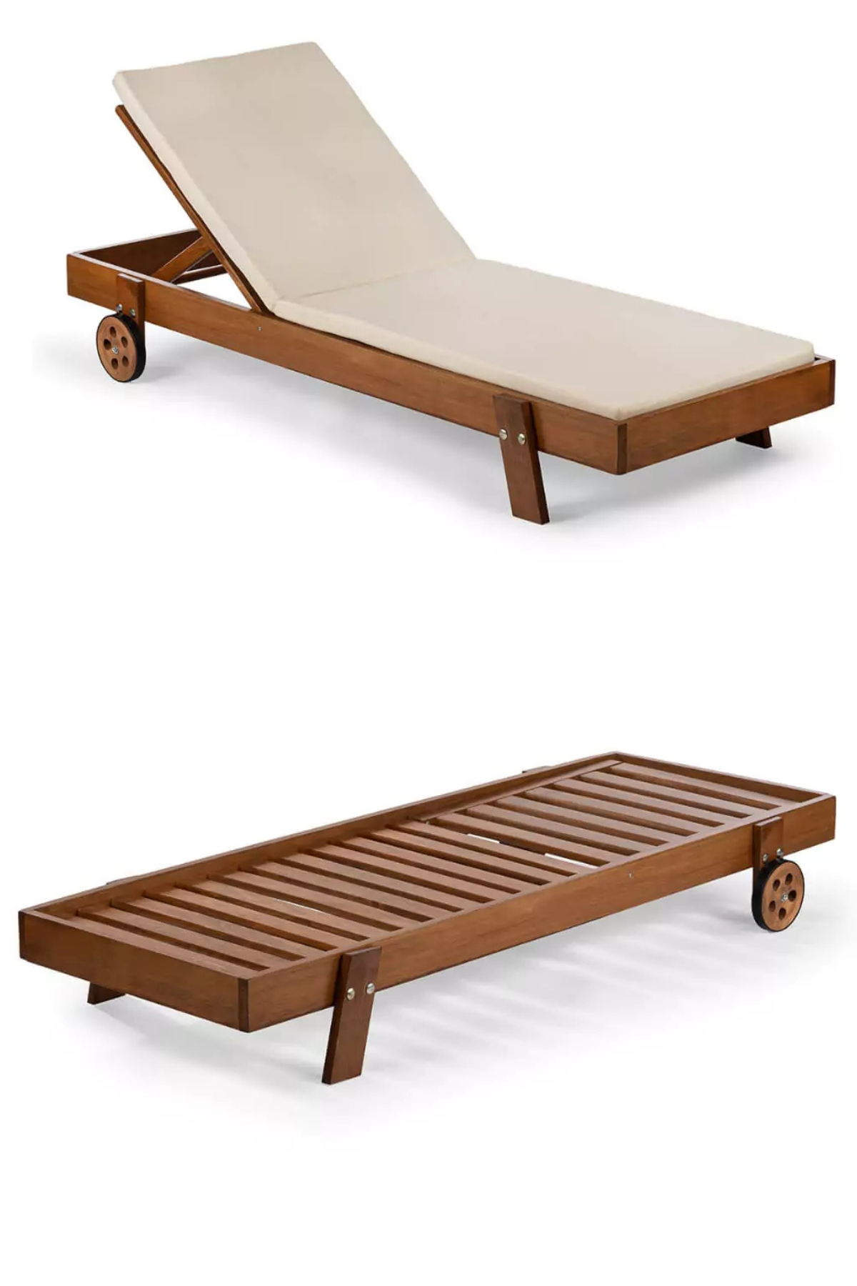 Plaj şezlong Ahşap şezlong Minderli Şezlong Havuz Şezlong Bushop Marimo 2