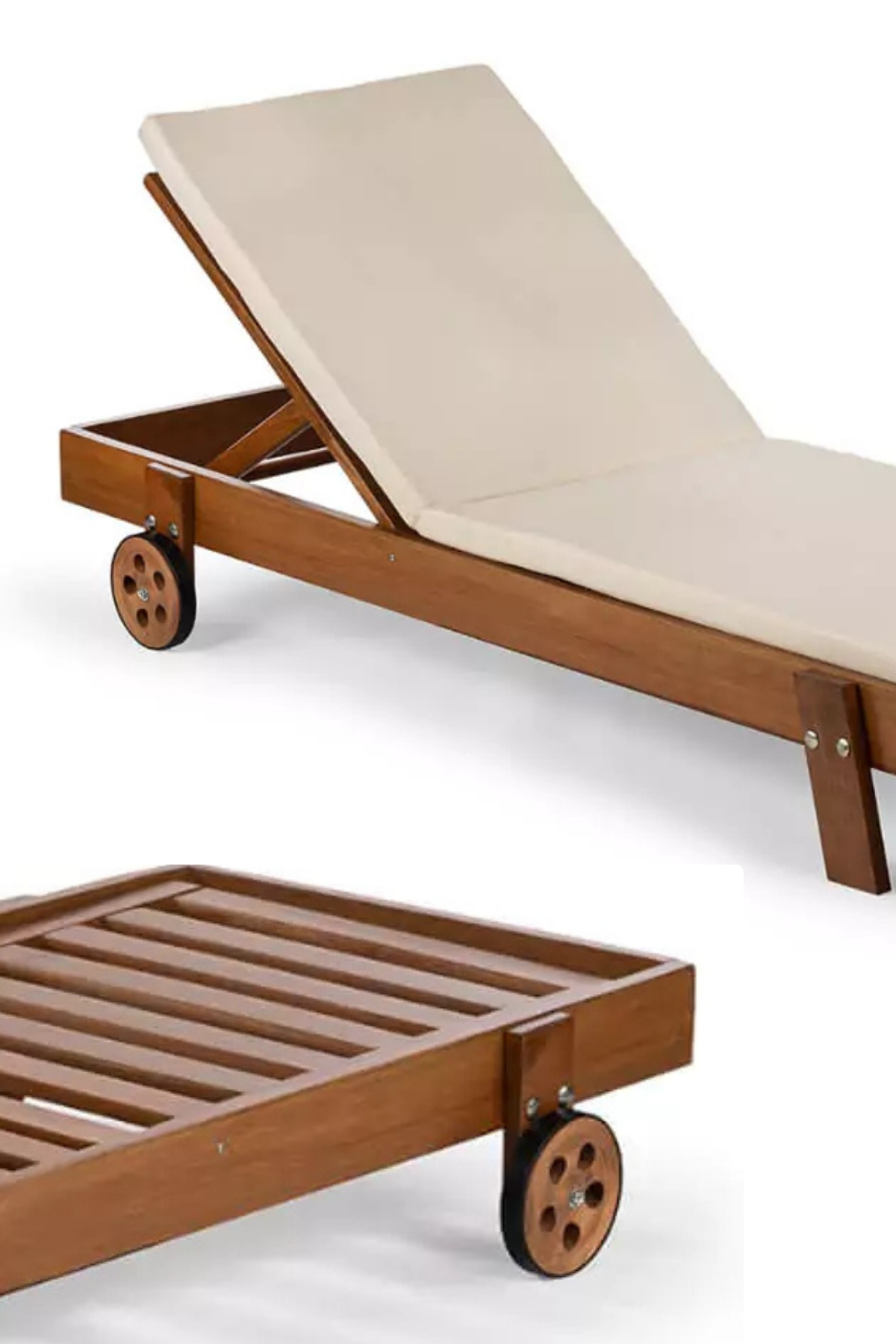 Plaj şezlong Ahşap şezlong Minderli Şezlong Havuz Şezlong Bushop Marimo 2