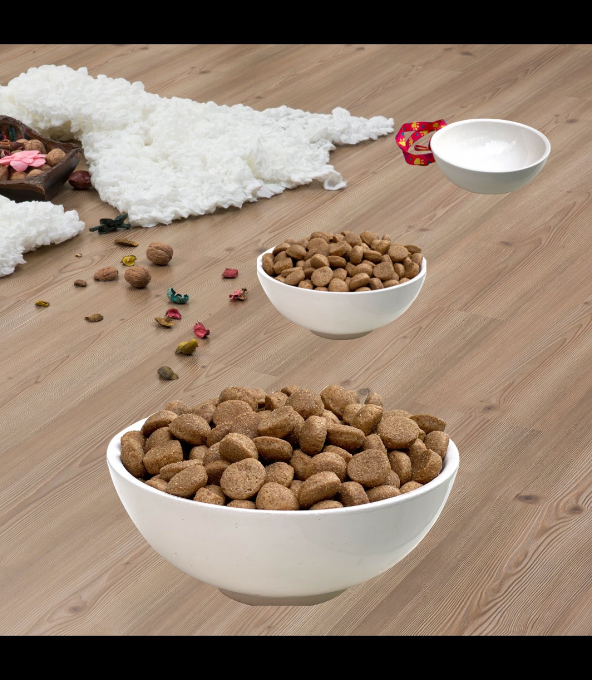 Seramik Kase 12,5 cm TEKLİ kedi köpek mama kabı Model: Vanilyam