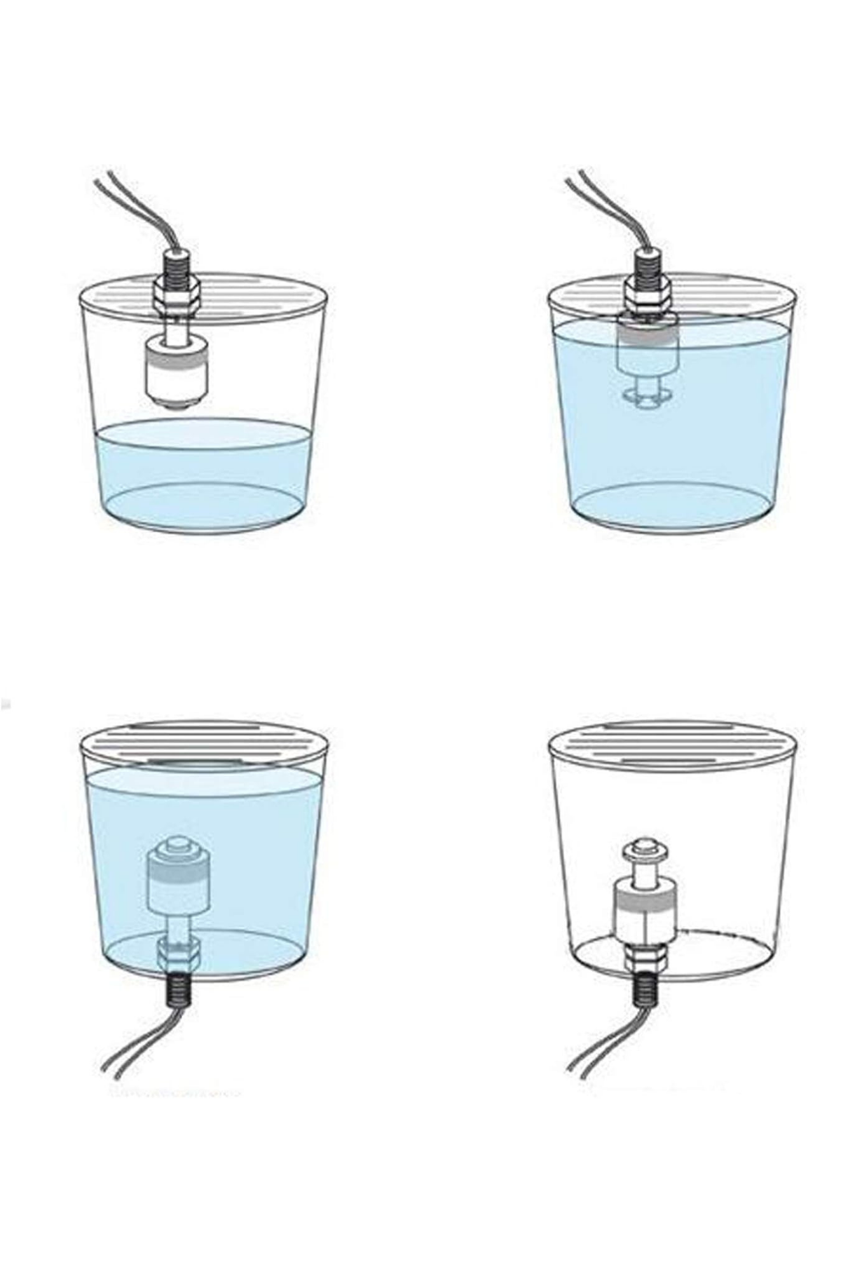 Sıvı Su Seviyesi Sensörü Dikey Şamandıra Anahtarları Zp4510 2 Adet