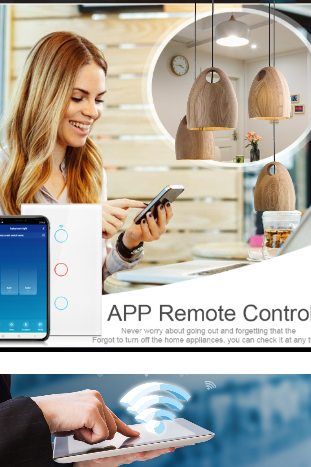 Akıllı anahtar Wifi anahtar Wifi akıllı ev anahtarı Dokunmatik aydınlatma anahtarı Siyah Mobil App Destekli