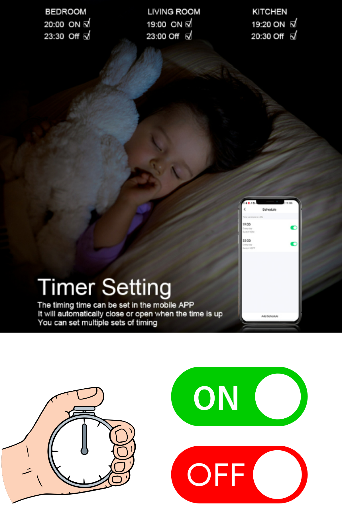 Akıllı anahtar Wifi anahtar Wifi akıllı ev anahtarı Dokunmatik aydınlatma anahtarı Siyah Mobil App Destekli