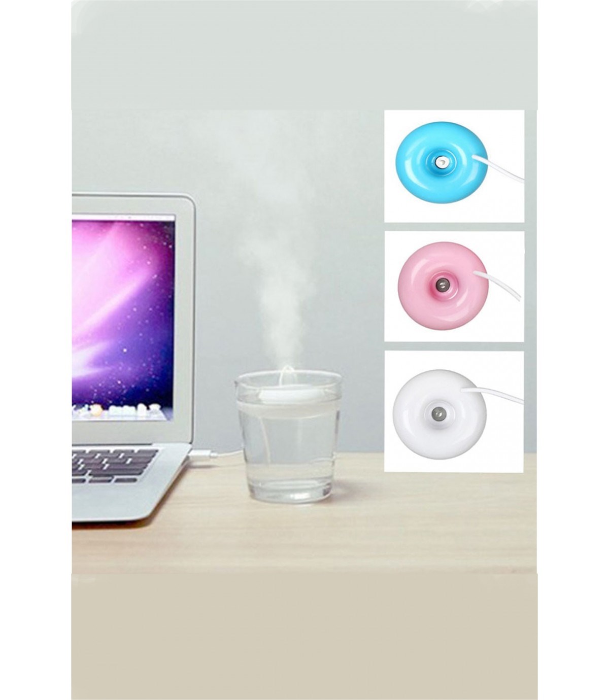 Ultrasonik Nemlendirici ve Buhar Üretici Makinesi – Mini Soğuk Buhar Üreteci - USB ile çalışır.