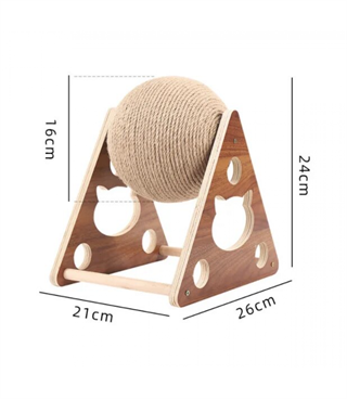  Evcil hayvan oyuncak Tırmanma ipinden hasır top, BuShop Doğal ahşap organik kedi köpek oyuncak