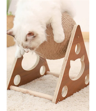  Evcil hayvan oyuncak Tırmanma ipinden hasır top, BuShop Doğal ahşap organik kedi köpek oyuncak