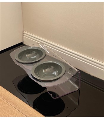 Kedİ Köpek Mama ve Su Kabı  İkili Seramik BuShop Gri Kase Yeni Nesil  Akirlik  Casper Serisi