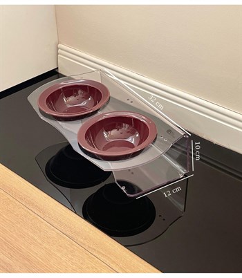 Kedİ Köpek Mama ve Su Kabı  İkili Seramik BuShop Bordo Kase Yeni Nesil  Akirlik  Casper Serisi