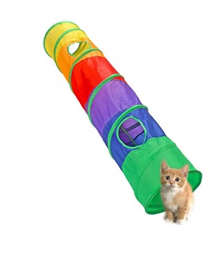  Kedi Oyun Tüneli Bushop Gökkuşağı