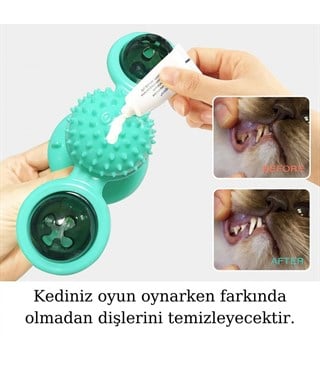  Kedi Oyuncağı  Dönebilen Fırıldak   Masaj Başlığı  Diş Temizleme  Iq Geliştirici BuShop