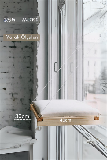  Kedi Yatağı  Cama Asılan ve  Minder Hediyeli (vantuzlu) Pro Serisi BuShop 
