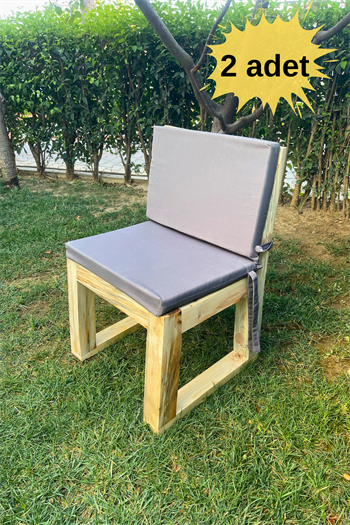 2li Sandalye balkon masa sandalye bahçe mobilyası Bushop Sandalye King Series Antrasit