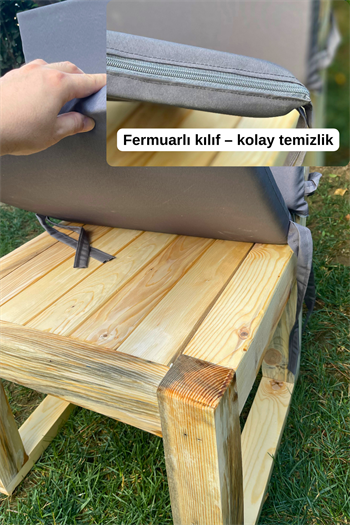 2li Sandalye balkon masa sandalye bahçe mobilyası Bushop Sandalye King Series Beyaz