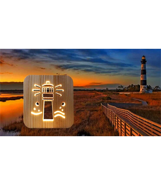 Ahşap 3d yaratıcı led gece lambası, doğal, yenilikçi ofis, ve oda dekoru, deniz feneri, deniz