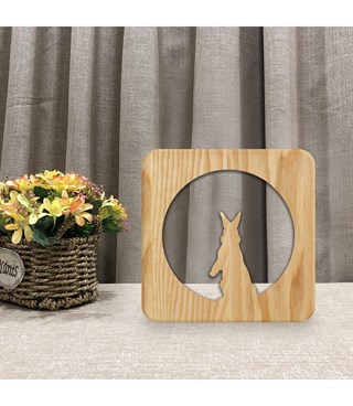 Ahşap 3d yaratıcı led gece lambası, doğal, yenilikçi ofis, ve oda dekoru, sevimli sincap dekorlu