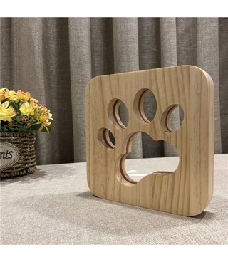 Ahşap 3d yaratıcı led gece lambası, doğal, yenilikçi ofis, ve oda dekoru, Büyük köpek patisi dekoru