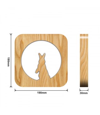 Ahşap 3d yaratıcı led gece lambası, doğal, yenilikçi ofis, ve oda dekoru, sevimli sincap dekorlu