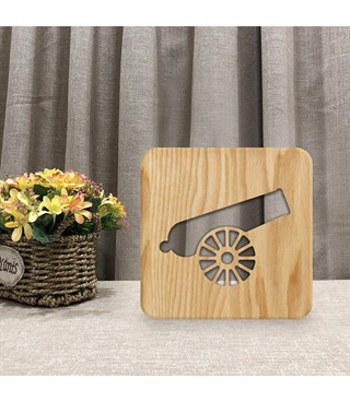 Ahşap 3d yaratıcı led gece lambası, doğal, yenilikçi ofis, ve oda dekoru, savaç topu,çanakkale