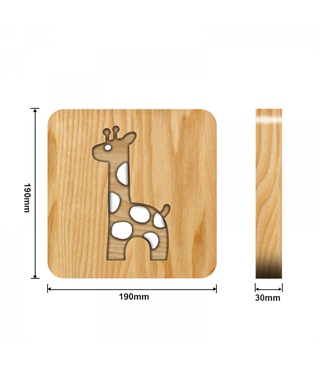 Ahşap 3d yaratıcı led gece lambası, doğal, yenilikçi ofis, ve oda dekoru, sevimli zürafa dekorlu