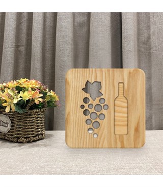 Ahşap 3d yaratıcı led gece lambası, doğal, yenilikçi ofis, ve oda dekoru, üzüm,şarap şişesi dekor