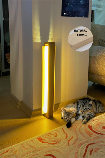 Ahşap aplik lamba 100cm Natural Dekoratif ışık yansıtma Çok Amaçlı Zemin veya Duvar için Gdansk Serisi