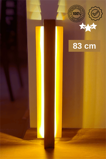 Ahşap aplik lamba 83cm Natural Dekoratif ışık yansıtma Çok Amaçlı Zemin veya Duvar için Gdansk Serisi