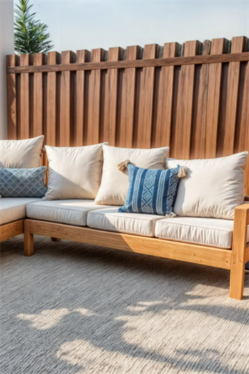 Ahşap Bahçe Köşe Takımı ve Ahşap Sehpa Seti Timbera Serisi