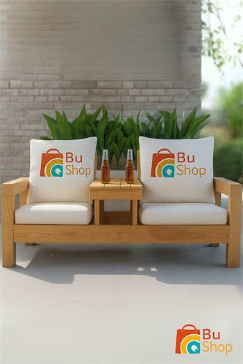 Ahşap Bahçe Mobilyası Ahşap Balkon Mobilyası Auralia İkili Koltuk