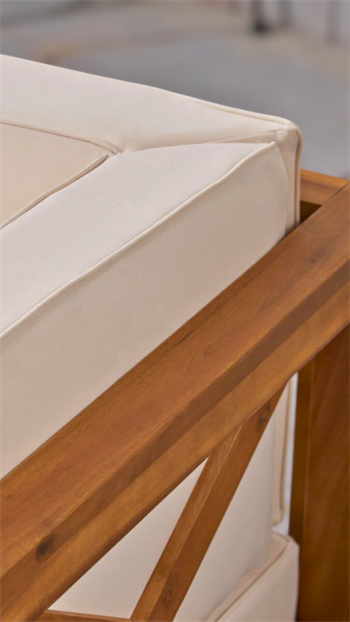 Ahşap Bahçe Mobilyası Modern Ahşap Balkon Bahçe İkili Koltuk 