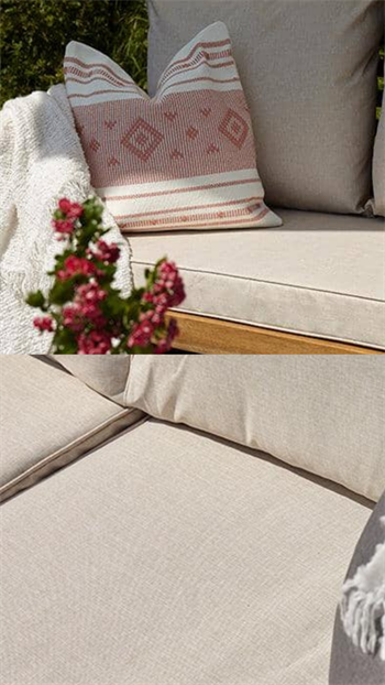 Ahşap Bahçe Mobilyası Seti Ahşap L Köşe Takımı ve Minderli Oturma Seti Zenya Koleksiyonu