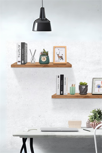 Ahşap Duvar raf 2li Set Çok amaçlı duvar deokratif ahşap raf düzenleyici raf duvar raflar kitaplık rafı  ahşap süs raf mutfak rafı, salon ahşap raf ahşap duvar raf Fındık  